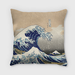 Подушка квадратная Kanagawa Wave Art, цвет: 3D-принт