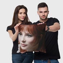 Подушка квадратная Mylene Farmer, цвет: 3D-принт — фото 2