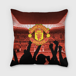 Подушка квадратная Manchester United, цвет: 3D-принт