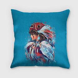 Подушка квадратная Принцесса Мононоке, цвет: 3D-принт