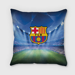 Подушка квадратная FC Barcelona, цвет: 3D-принт