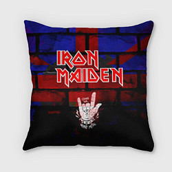 Подушка квадратная Iron Maiden, цвет: 3D-принт