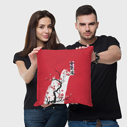 Подушка квадратная Сакура Айкидо, цвет: 3D-принт — фото 2