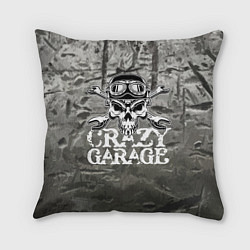 Подушка квадратная Crazy garage, цвет: 3D-принт