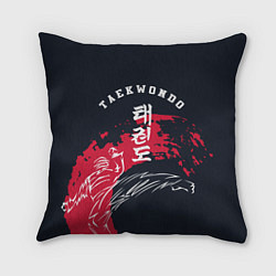 Подушка квадратная Тхэквондо, цвет: 3D-принт