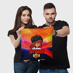 Подушка квадратная Brawl Stars - Jessie, цвет: 3D-принт — фото 2