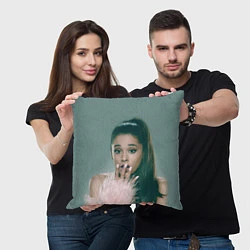 Подушка квадратная Ariana Grande Ариана Гранде, цвет: 3D-принт — фото 2
