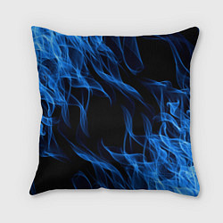 Подушка квадратная BLUE FIRE FLAME, цвет: 3D-принт