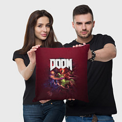 Подушка квадратная Doom, цвет: 3D-принт — фото 2