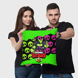 Подушка квадратная BRAWL STARS VIRUS 8-BIT, цвет: 3D-принт — фото 2