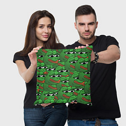 Подушка квадратная Pepe The Frog, цвет: 3D-принт — фото 2