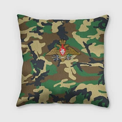 Подушка квадратная Камуфляж Войска связи, цвет: 3D-принт