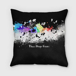 Подушка квадратная THREE DAYS GRACE, цвет: 3D-принт