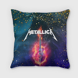 Подушка квадратная Metallicaспина, цвет: 3D-принт