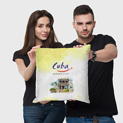 Подушка квадратная Куба, цвет: 3D-принт — фото 2
