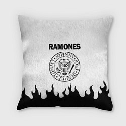 Подушка квадратная RAMONES, цвет: 3D-принт