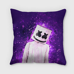 Подушка квадратная Marshmello, цвет: 3D-принт