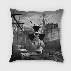 Подушка квадратная СТАЛКЕР-ЧЕРНОБЫЛЬ, цвет: 3D-принт
