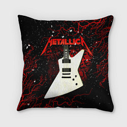 Подушка квадратная Metallica, цвет: 3D-принт