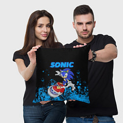 Подушка квадратная Sonic, цвет: 3D-принт — фото 2
