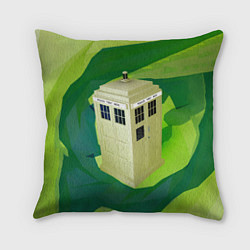 Подушка квадратная CRAZY TARDIS, цвет: 3D-принт