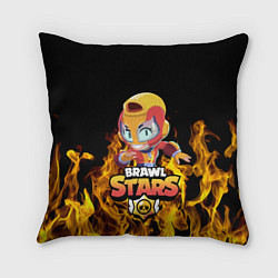 Подушка квадратная Brawl stars leon max, цвет: 3D-принт