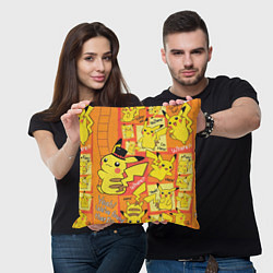 Подушка квадратная Pikachu, цвет: 3D-принт — фото 2