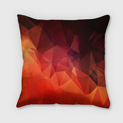 Подушка квадратная Polygon orange, цвет: 3D-принт