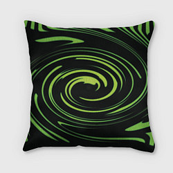 Подушка квадратная Twisted greens, цвет: 3D-принт