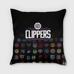 Подушка квадратная Los Angeles Clippers 2, цвет: 3D-принт