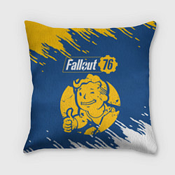 Подушка квадратная FALLOUT76, цвет: 3D-принт