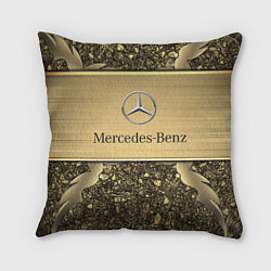 Подушка квадратная MERCEDES GOLD, цвет: 3D-принт