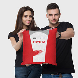 Подушка квадратная Toyota Driver, цвет: 3D-принт — фото 2