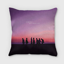 Подушка квадратная BTS, цвет: 3D-принт