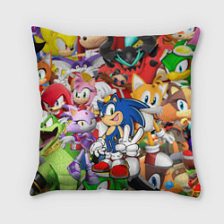Подушка квадратная Sonic ПЕРСОНАЖИ, цвет: 3D-принт