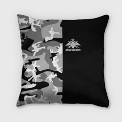 Подушка квадратная Пограничные Войска камуфляж, цвет: 3D-принт