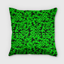 Подушка квадратная КАМУФЛЯЖ GREEN, цвет: 3D-принт