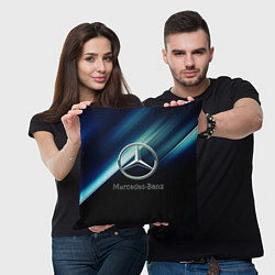Подушка квадратная Mercedes, цвет: 3D-принт — фото 2