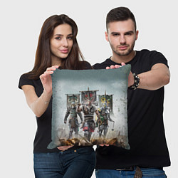 Подушка квадратная For Honor, цвет: 3D-принт — фото 2