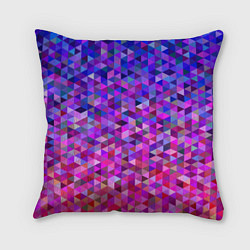 Подушка квадратная Треугольники мозаика пиксели, цвет: 3D-принт
