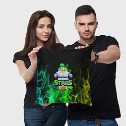 Подушка квадратная Sprout Brawl Stars, цвет: 3D-принт — фото 2