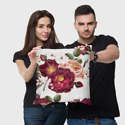 Подушка квадратная Розы, цвет: 3D-принт — фото 2