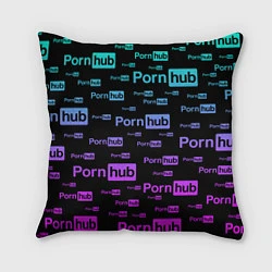 Подушка квадратная PornHub, цвет: 3D-принт