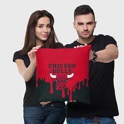 Подушка квадратная Chicago Bulls, цвет: 3D-принт — фото 2