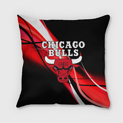 Подушка квадратная CHICAGO BULLS, цвет: 3D-принт