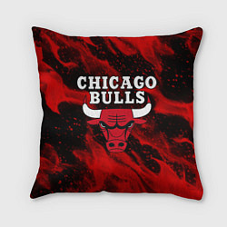 Подушка квадратная CHICAGO BULLS, цвет: 3D-принт