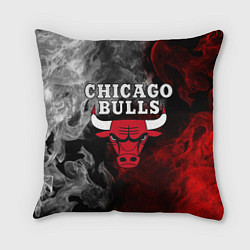 Подушка квадратная CHICAGO BULLS, цвет: 3D-принт