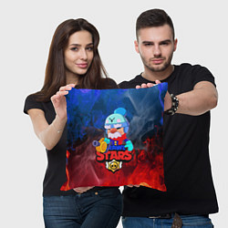 Подушка квадратная BRAWL STARS GALE, цвет: 3D-принт — фото 2