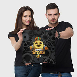 Подушка квадратная Brawl Stars Robot Spike, цвет: 3D-принт — фото 2