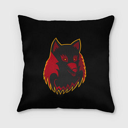 Подушка квадратная Wolf Logo, цвет: 3D-принт